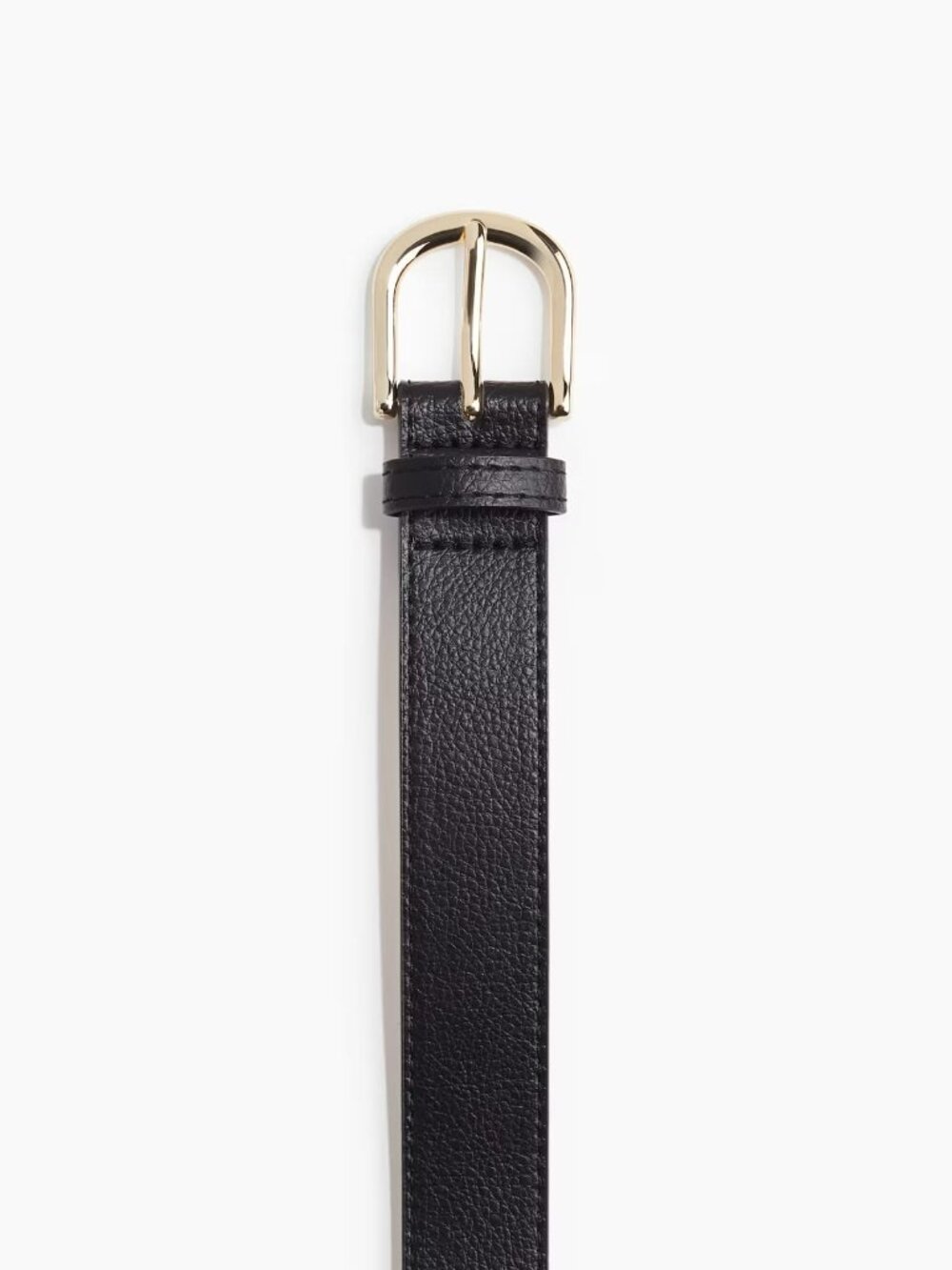 NWT I H&M Black Belt with Gold Hardware